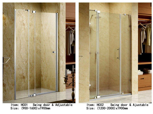 China Estilo de vidro Frameless reto da abertura da dobradiça de 3 portas do chuveiro dos painéis com a barra de apoio ajustável fornecedor
