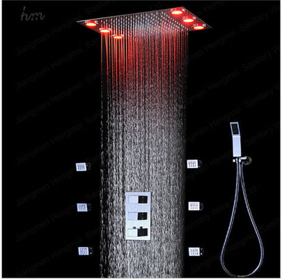 Tamanho de aço inoxidável 360*500MM da cabeça de chuveiro da precipitação do ajuste do ângulo do torneira de parede do chuveiro multi fornecedor